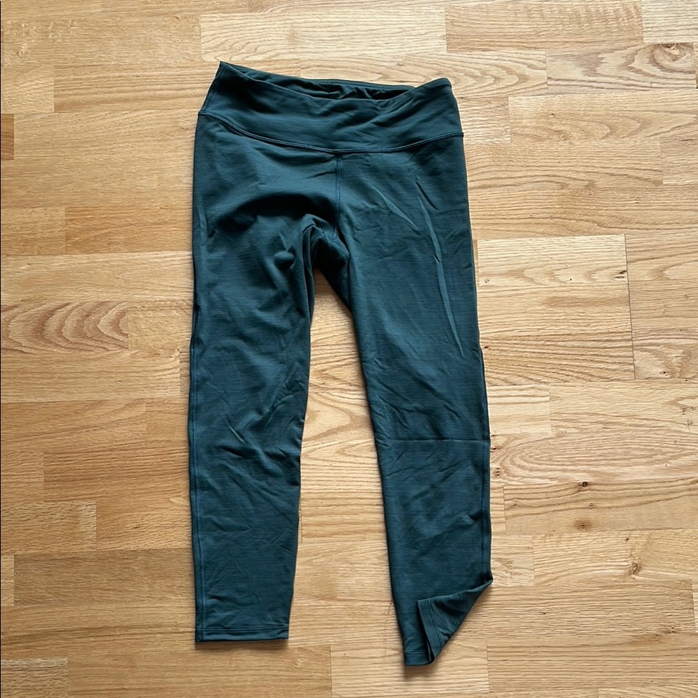 Outdoor Voices Green Leggings with Seam Detailing
